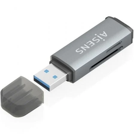 AISENS Lector de tarjetas externo ASCR-2A09-GR Gris USB 3.2 Gen 1 AISENS Lector de tarjetas externo ASCR-2A09-GR Gris USB 3.2 Gen 1
